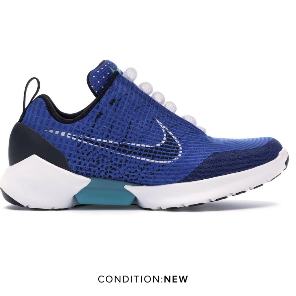 NWT NIKE TINKER BLUE AIR HYPER ADAPTS 1.0 NEVER WORN, RECHARGEABLE SELF LACING